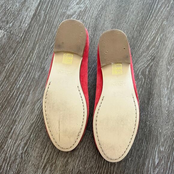 EUC J.Crew James Suede Loafers Soft Fuchsia Size 8 Italy Made Leather Red Shoe - Picture 9 of 16